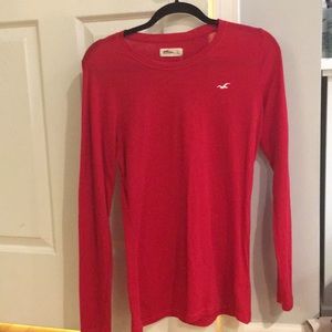 Hollister red longsleeve tee